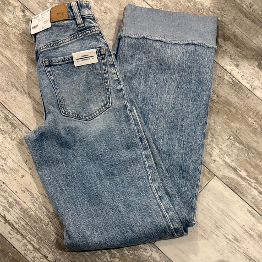 BKE Women's Light Blue Flare Jeans